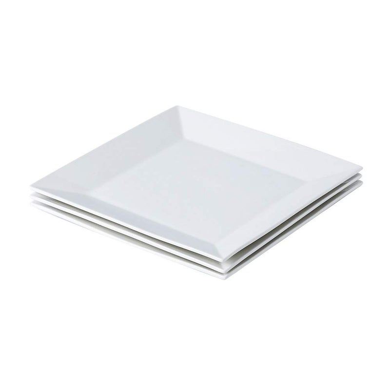 Porlien Classic Square 9.7-inch Dinner Plate Set of 3 - Image 1